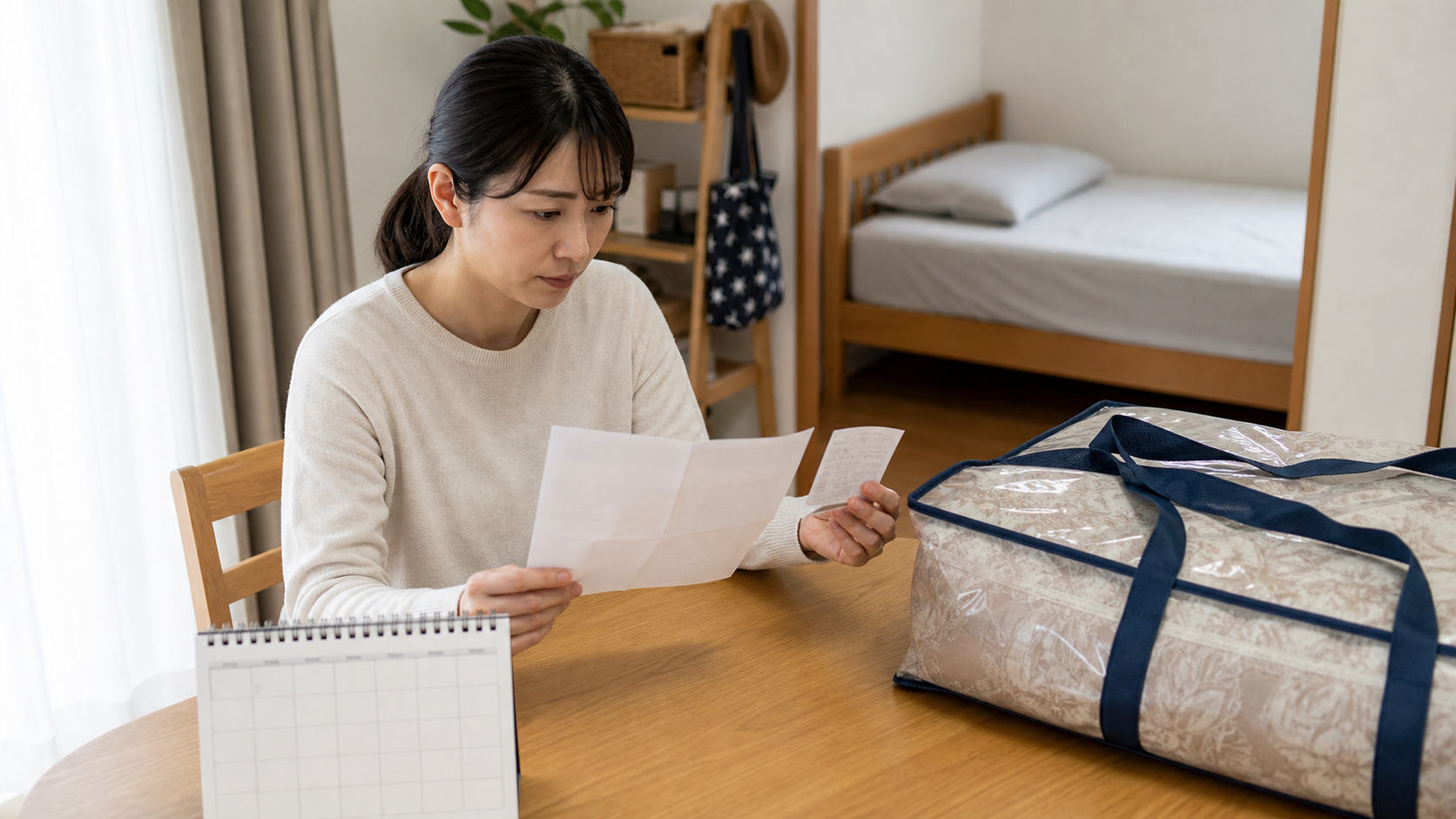 布団宅配クリーニングの料金や納期を確認する保護者