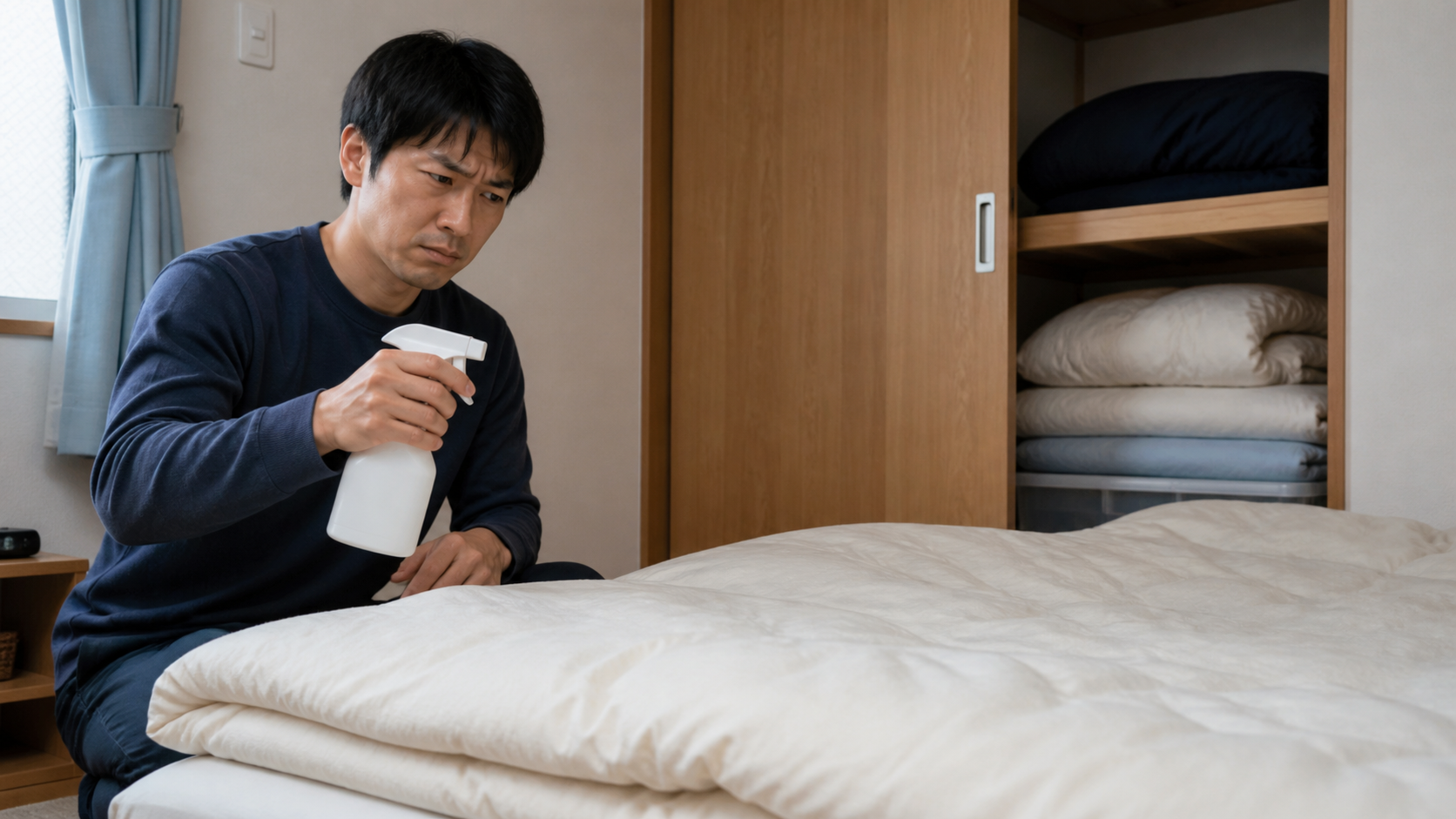 布団への消臭スプレーの使いすぎに注意する人