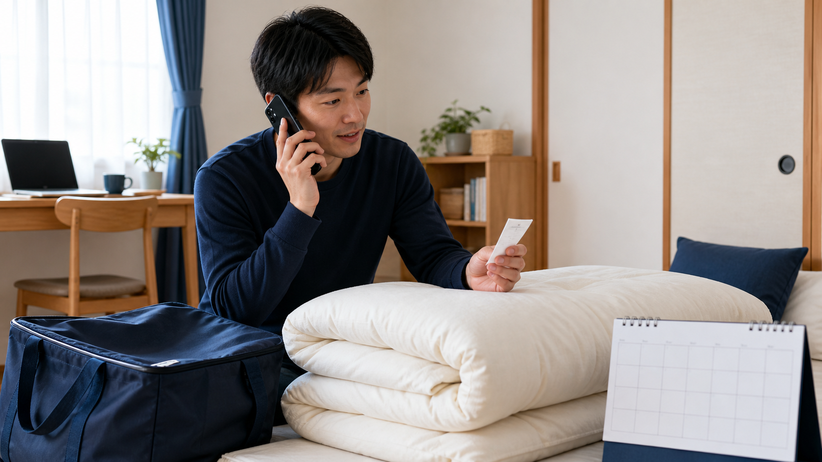 布団の臭いについてクリーニング会社へ相談する人