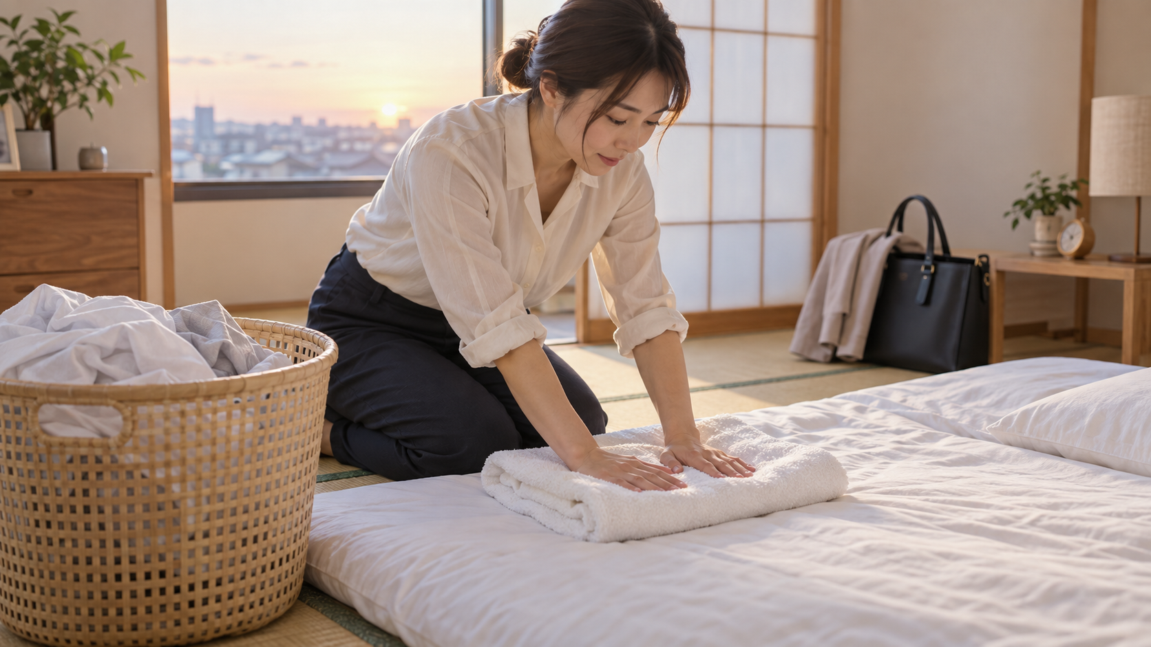 時間がない朝に行うおねしょ布団の応急処置