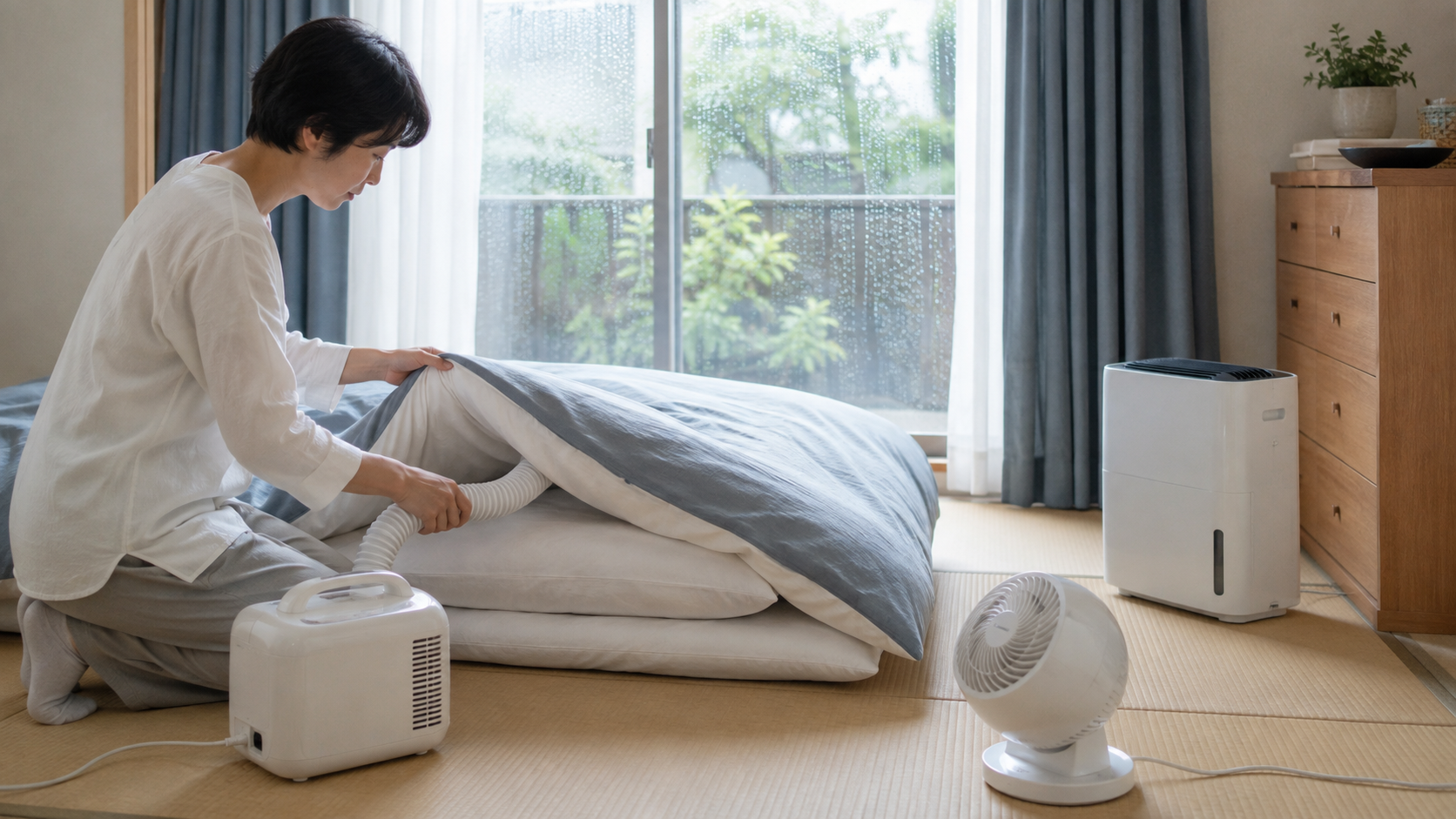 布団乾燥機と除湿機を効果的に使い分ける