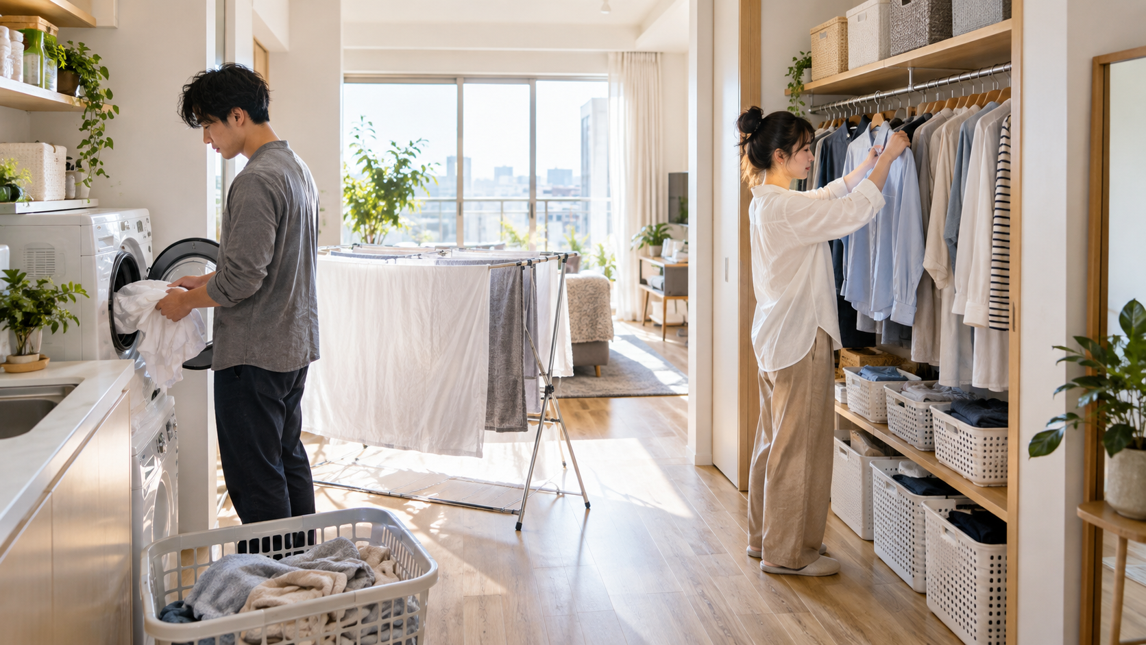 家族で無理なく続けられる洗濯の仕組み