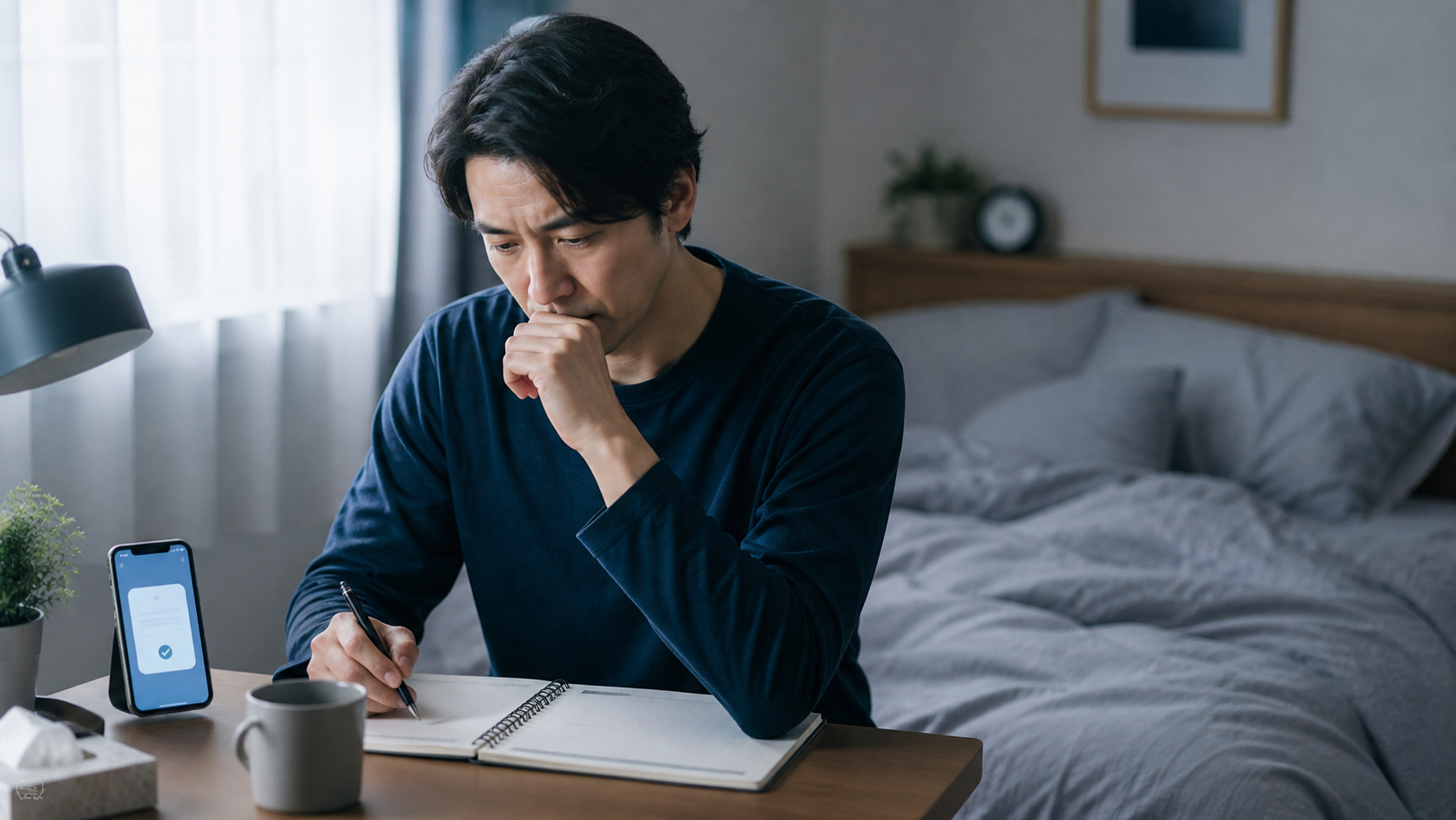 咳の出る時間を記録し医療機関への相談を検討する人