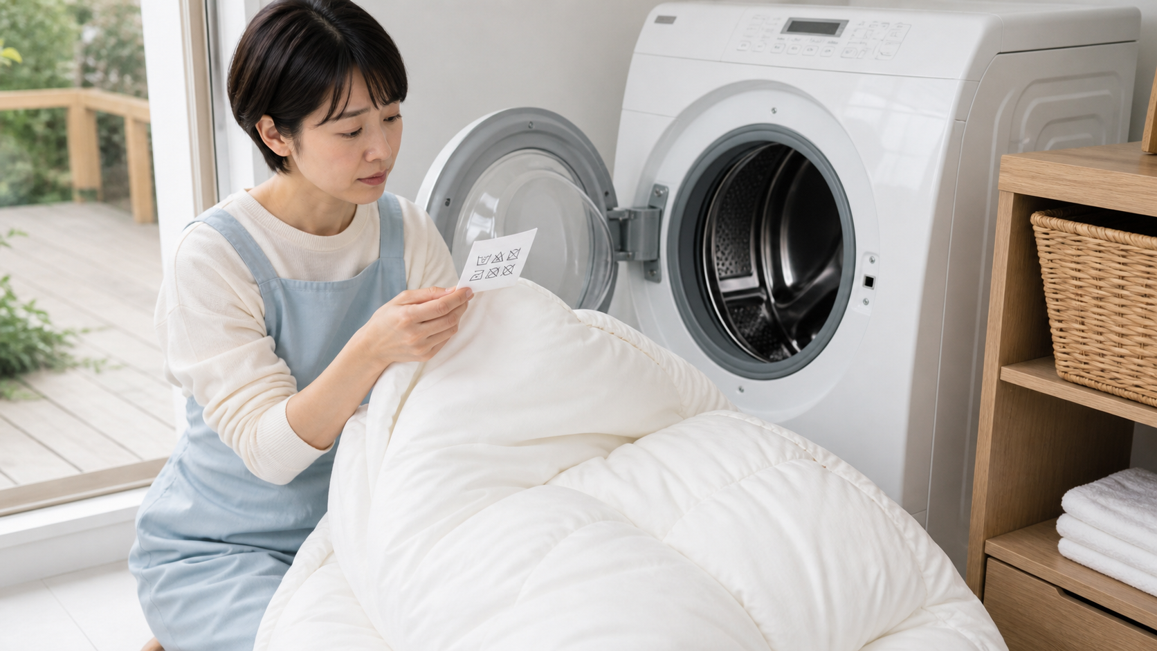 「洗えない布団」には2つの意味があるのイメージ