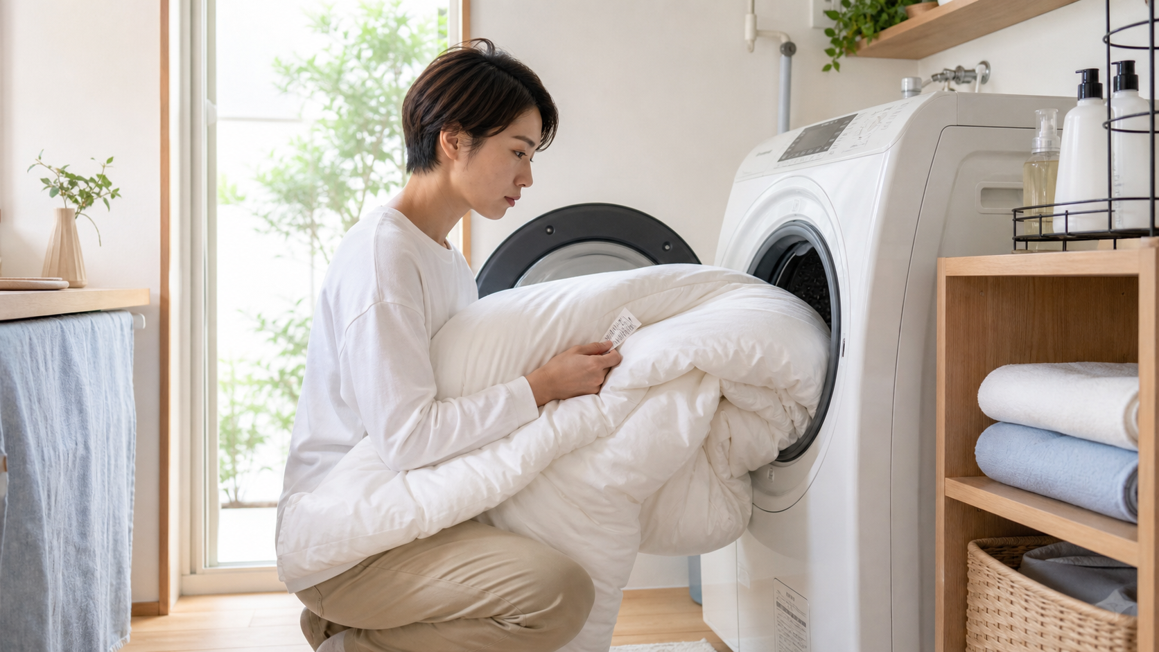 やってはいけない洗えない布団の手入れのイメージ