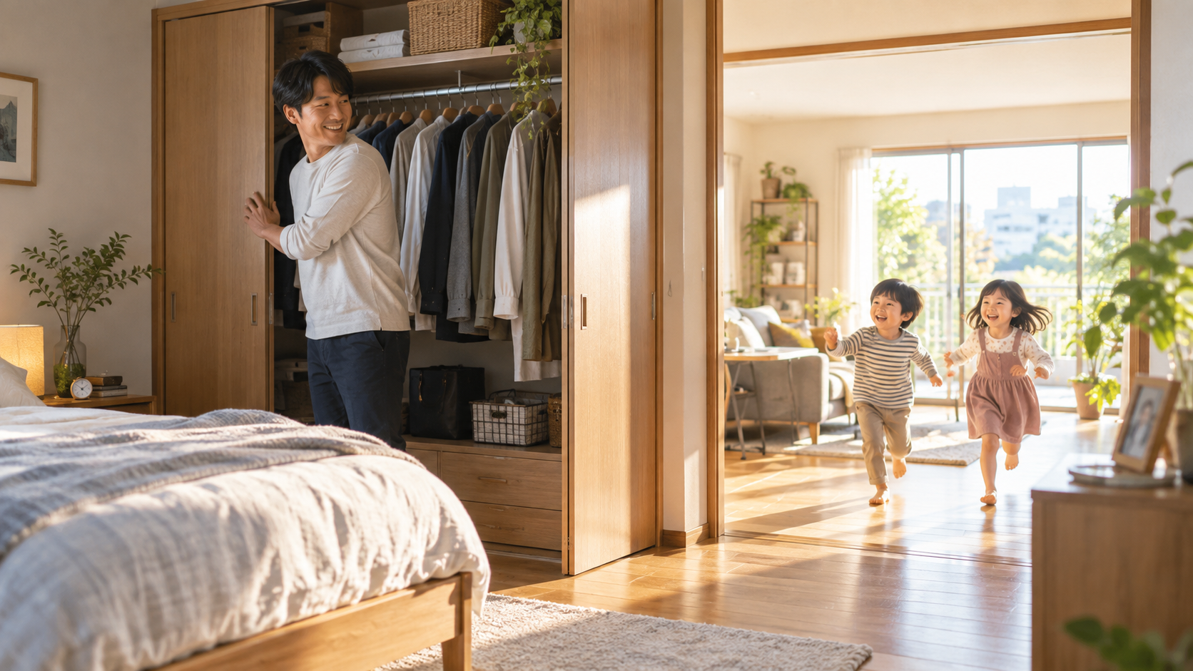 服を整理して家族と過ごす時間に余裕が生まれた暮らし
